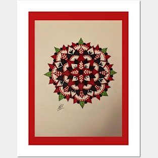 Red Mandala Posters and Art